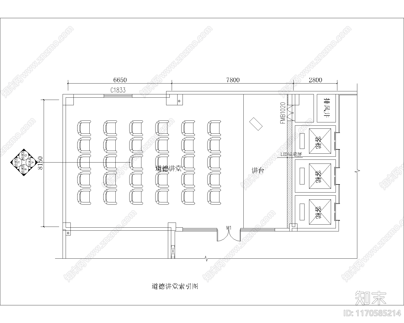 现代简约其他文化空间施工图下载【ID:1170585214】