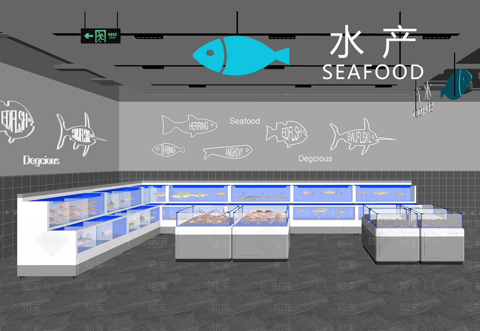 现代超市SU模型下载【ID:1170586622】