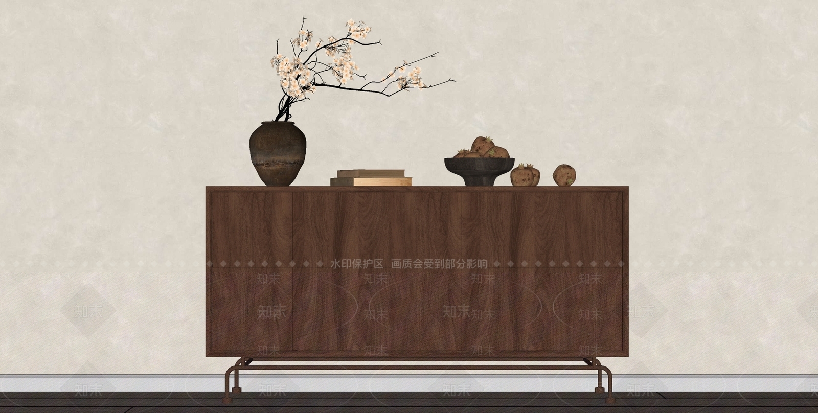 中古复古储物柜SU模型下载【ID:1170589734】