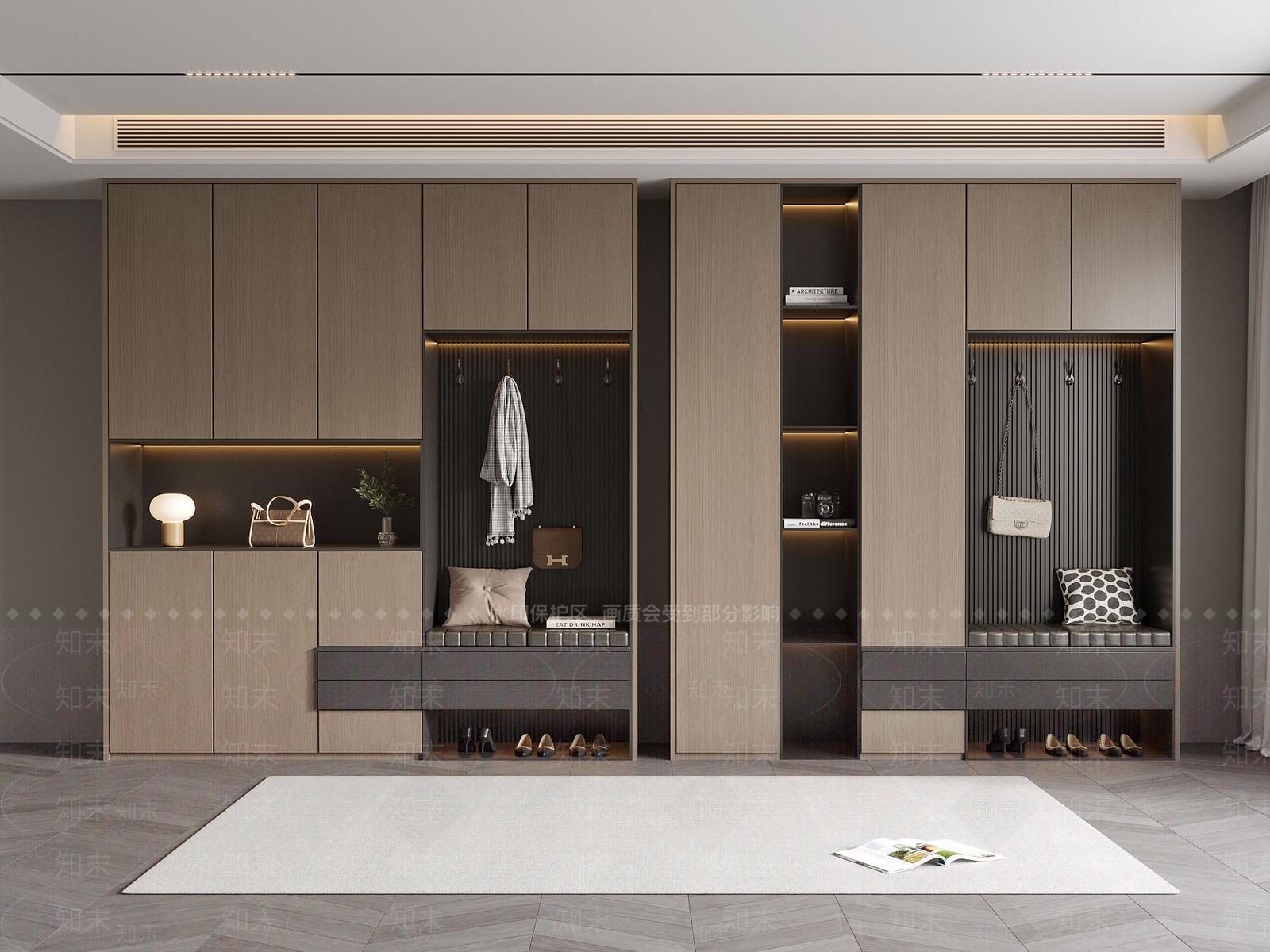 意式轻奢鞋柜3D模型下载【ID:1170593543】