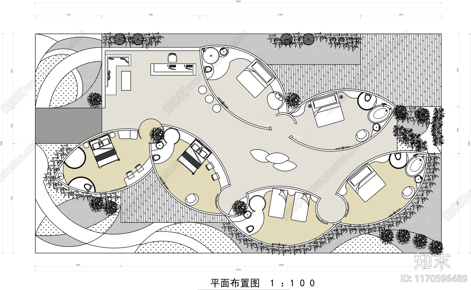 现代民宿施工图下载【ID:1170596489】