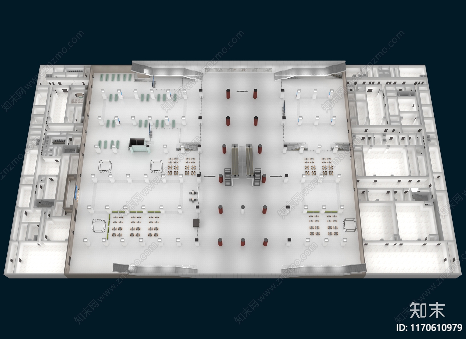 现代车站3D模型下载【ID:1170610979】