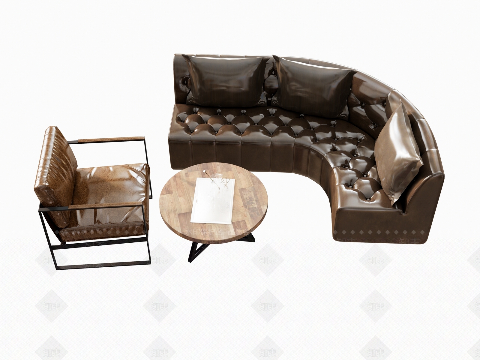 欧式美式沙发组合SU模型下载【ID:1170615445】