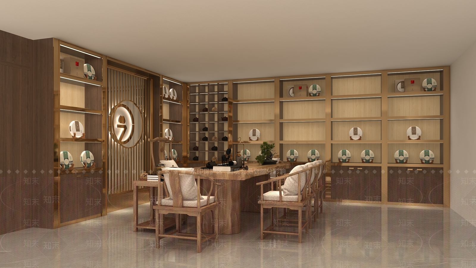 现代茶叶店3D模型下载【ID:1170620248】