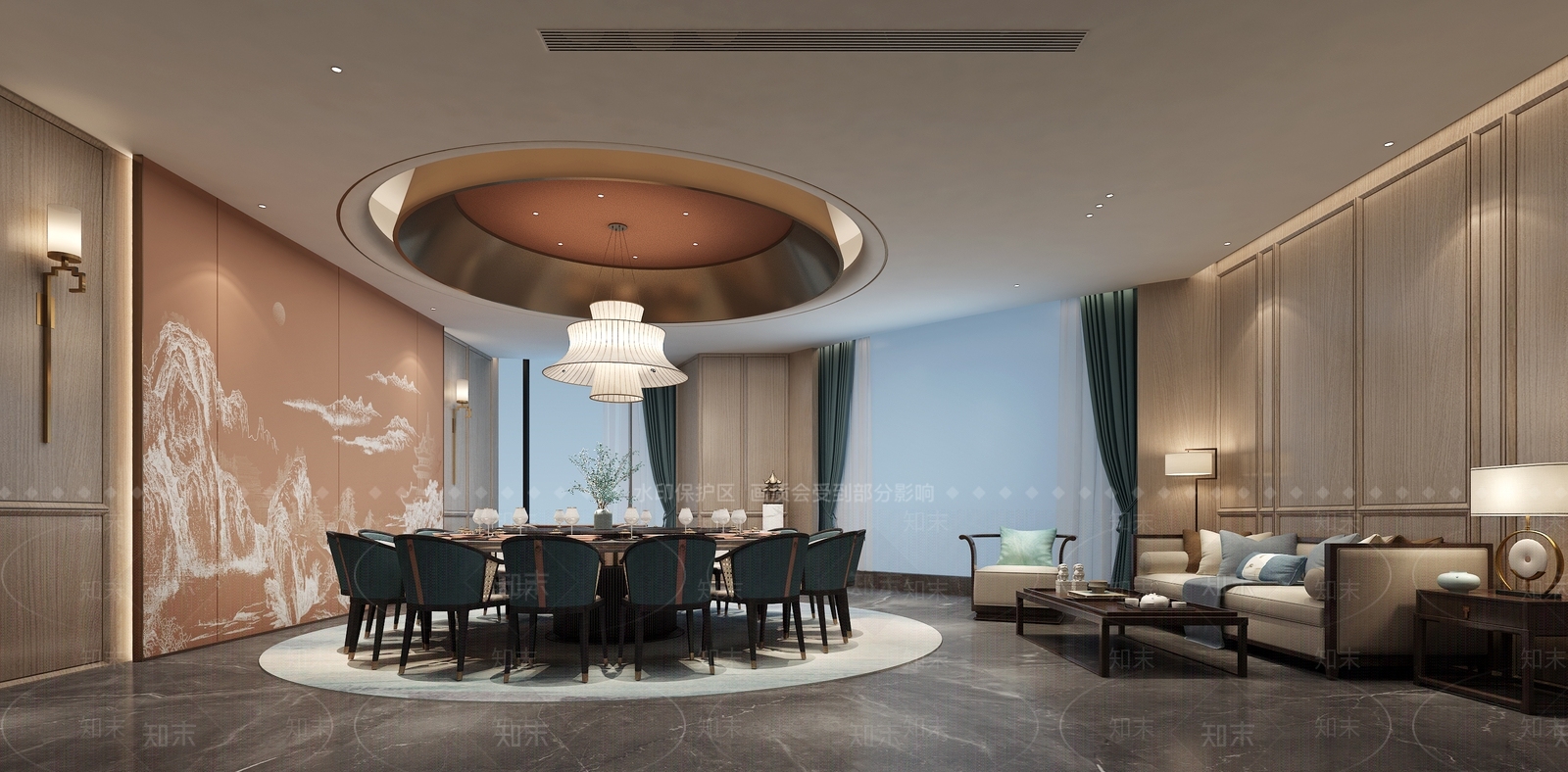 新中式包厢3D模型下载【ID:1170629112】