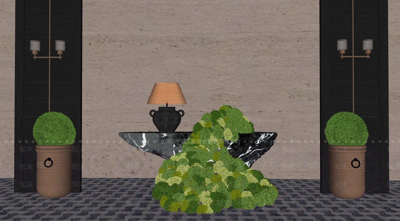 植物组合SU模型下载【ID:1170630991】
