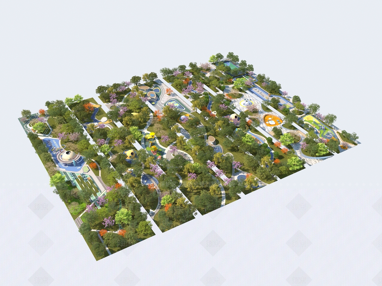 现代公园3D模型下载【ID:1170631830】_知末3d模型网