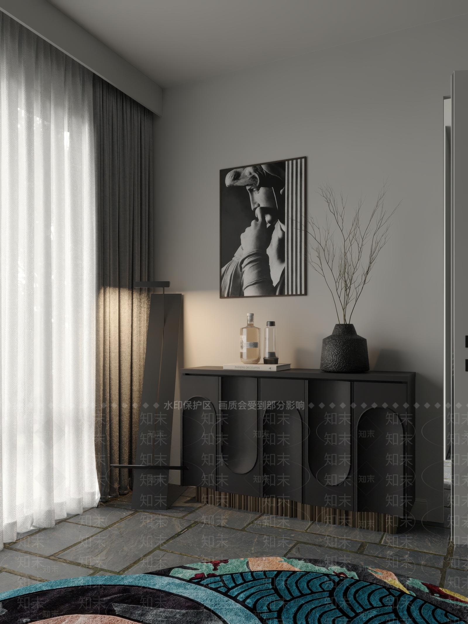 现代玄关柜3D模型下载【ID:1170637064】
