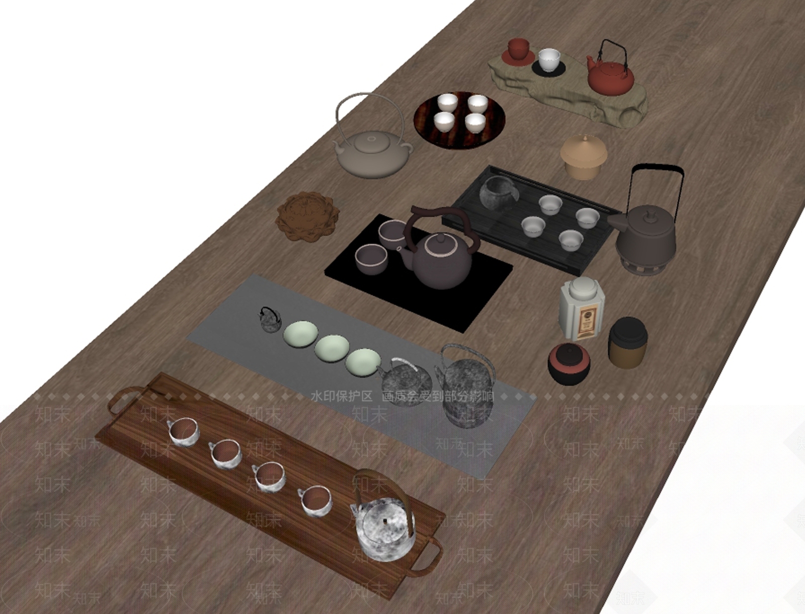茶具SU模型下载【ID:1170643855】