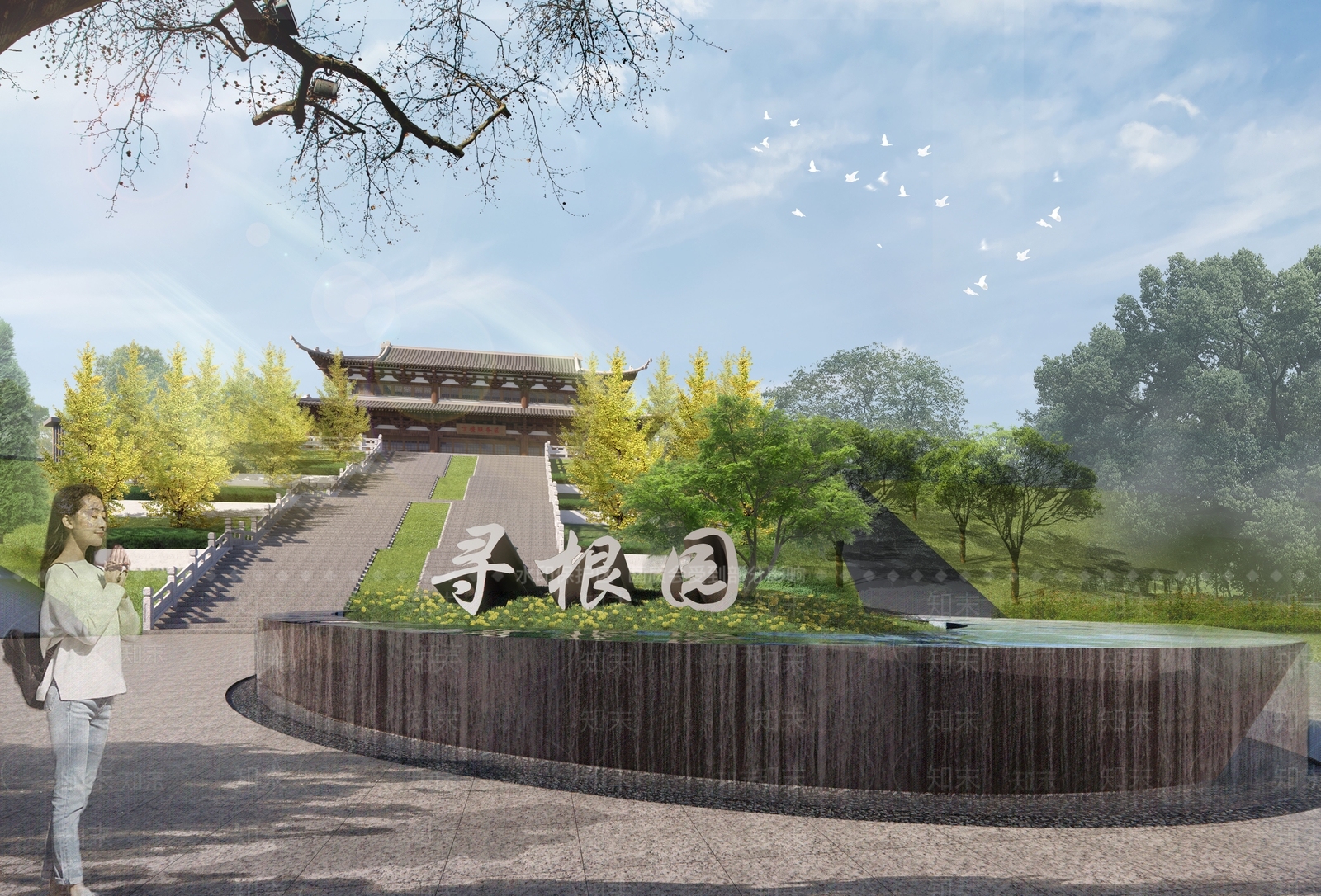 现代景观公园SU模型下载【ID:1170657587】