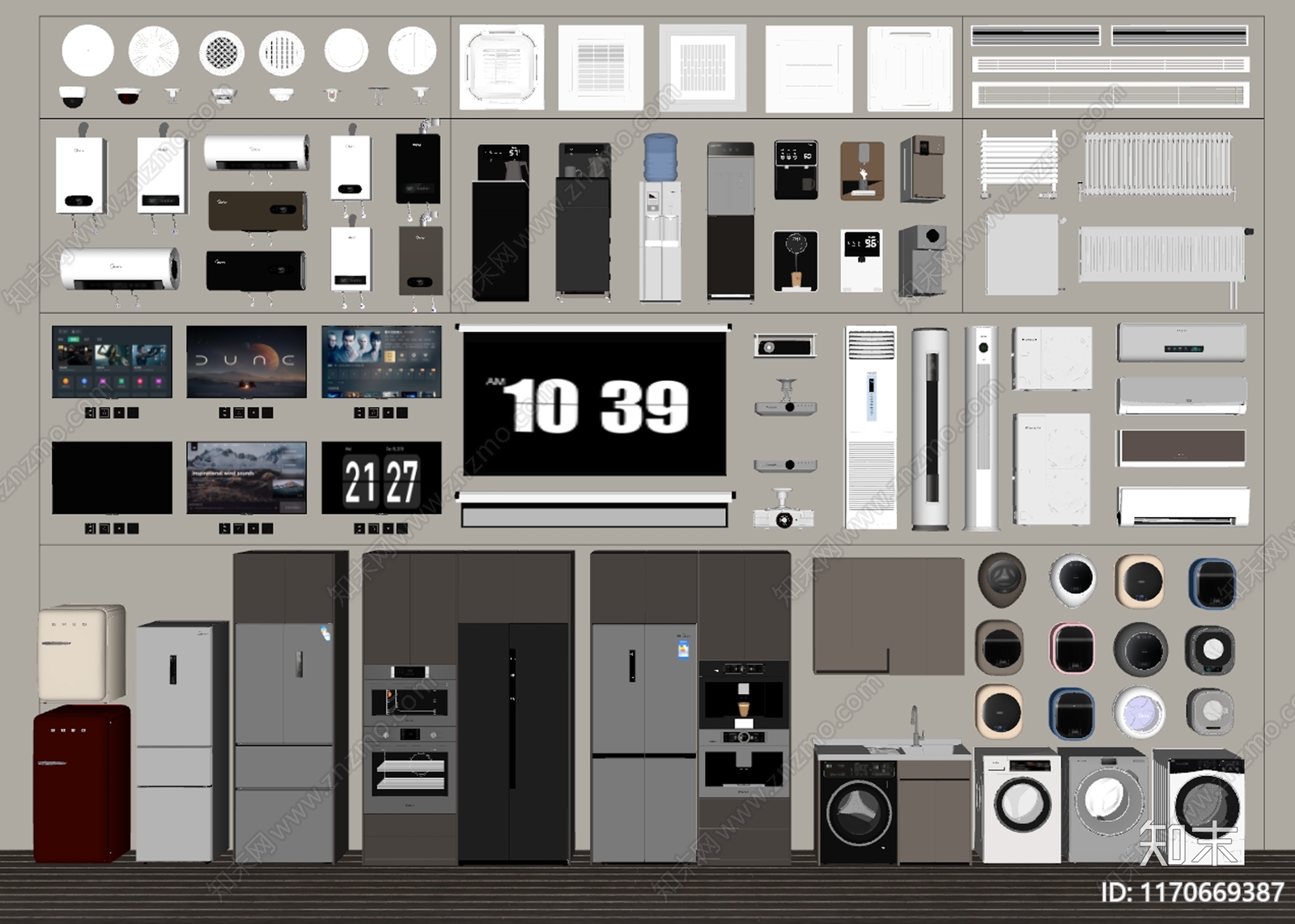 家用电器组合SU模型下载【ID:1170669387】