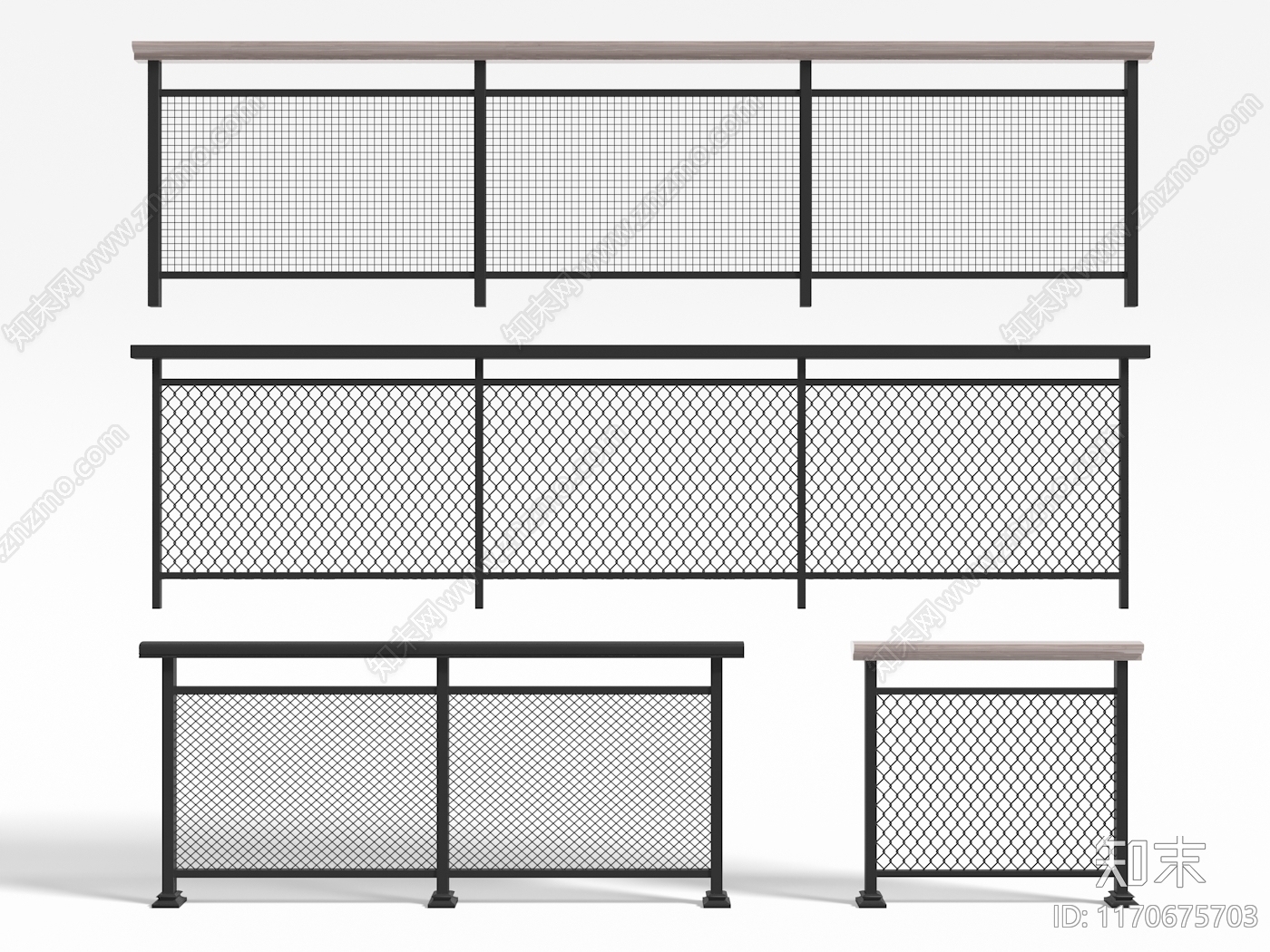 现代栏杆3D模型下载【ID:1170675703】