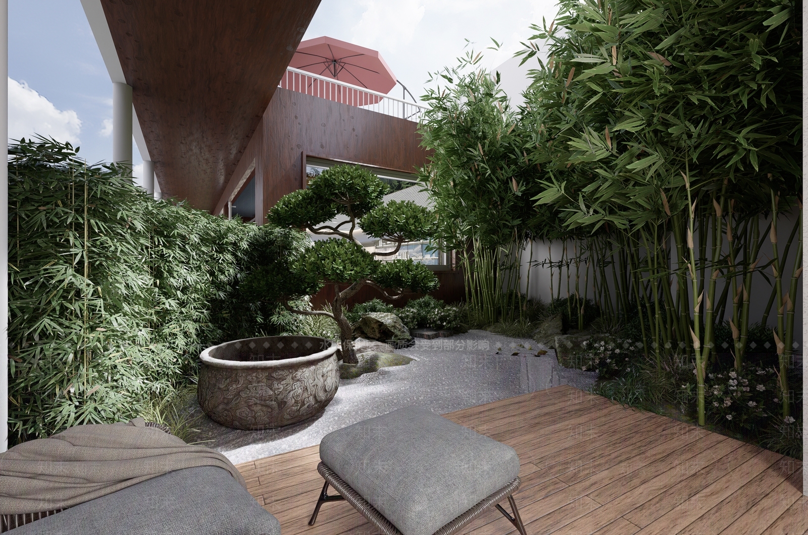 新中式乡村庭院SU模型下载【ID:1170675846】