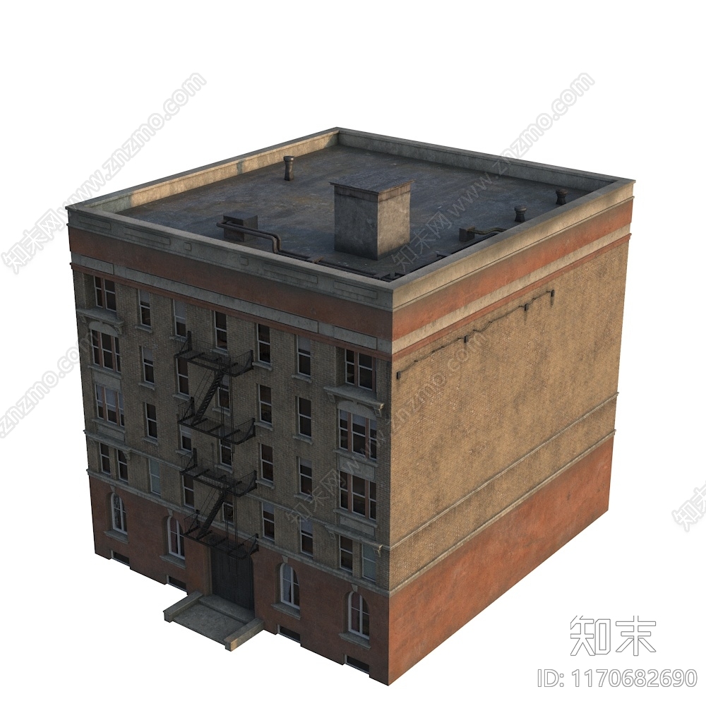 美式其他商业建筑3D模型下载【ID:1170682690】