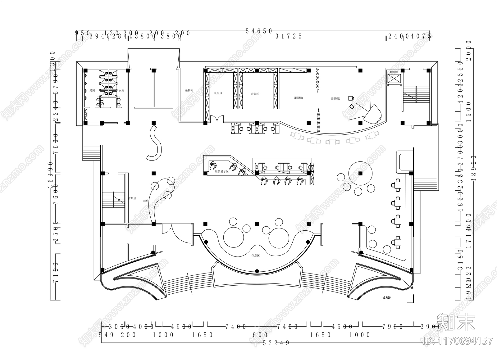 现代其他商业空间cad施工图下载【ID:1170694157】