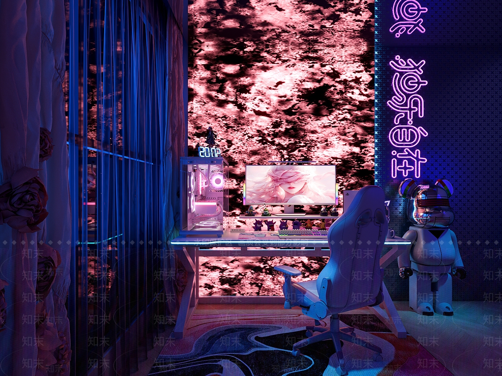 现代书房3D模型下载【ID:1170696539】