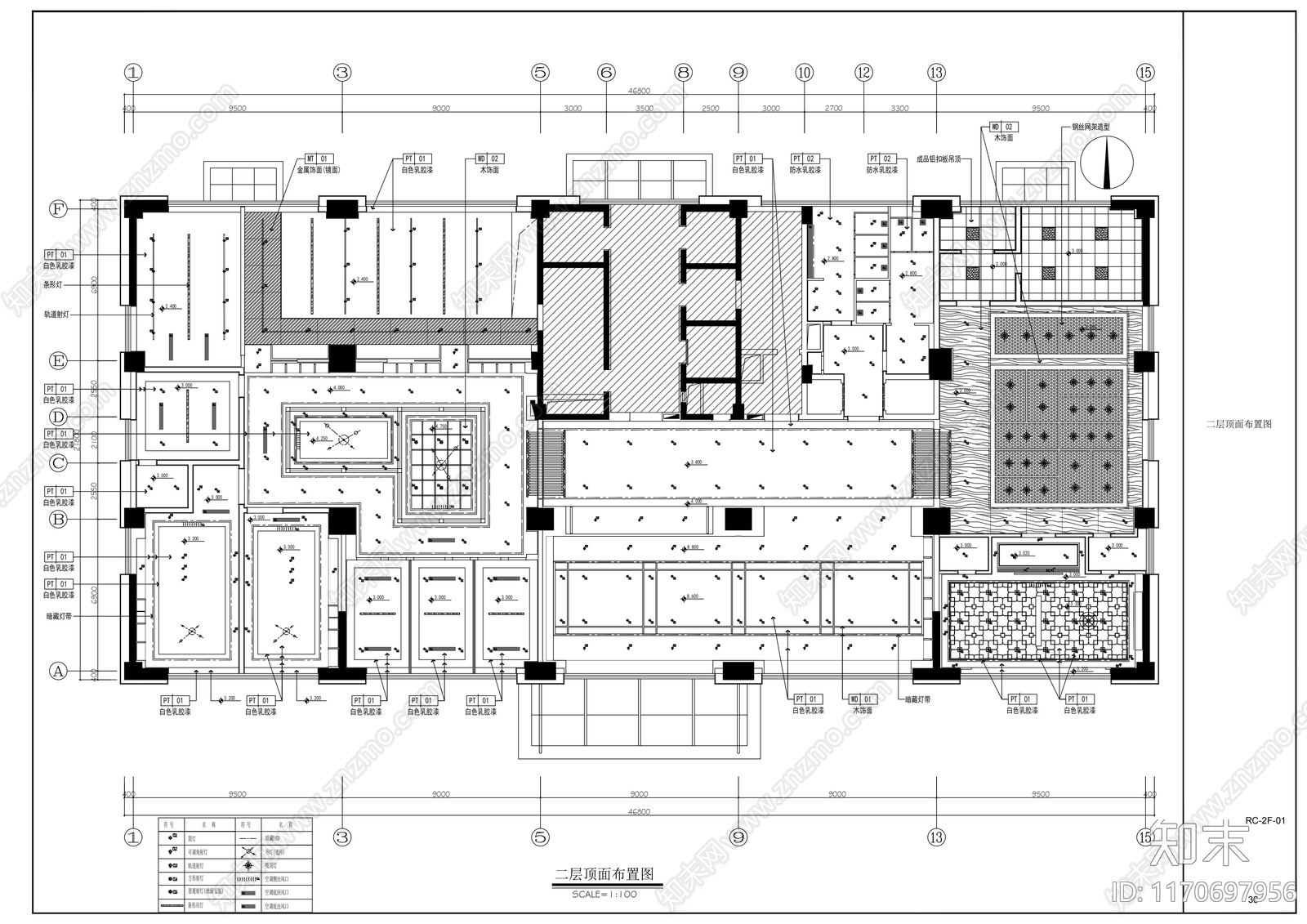 现代中式整体办公空间cad施工图下载【ID:1170697956】