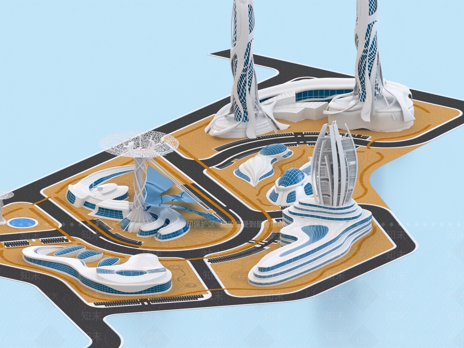 现代艺术风格建筑3D模型下载【ID:1170700966】