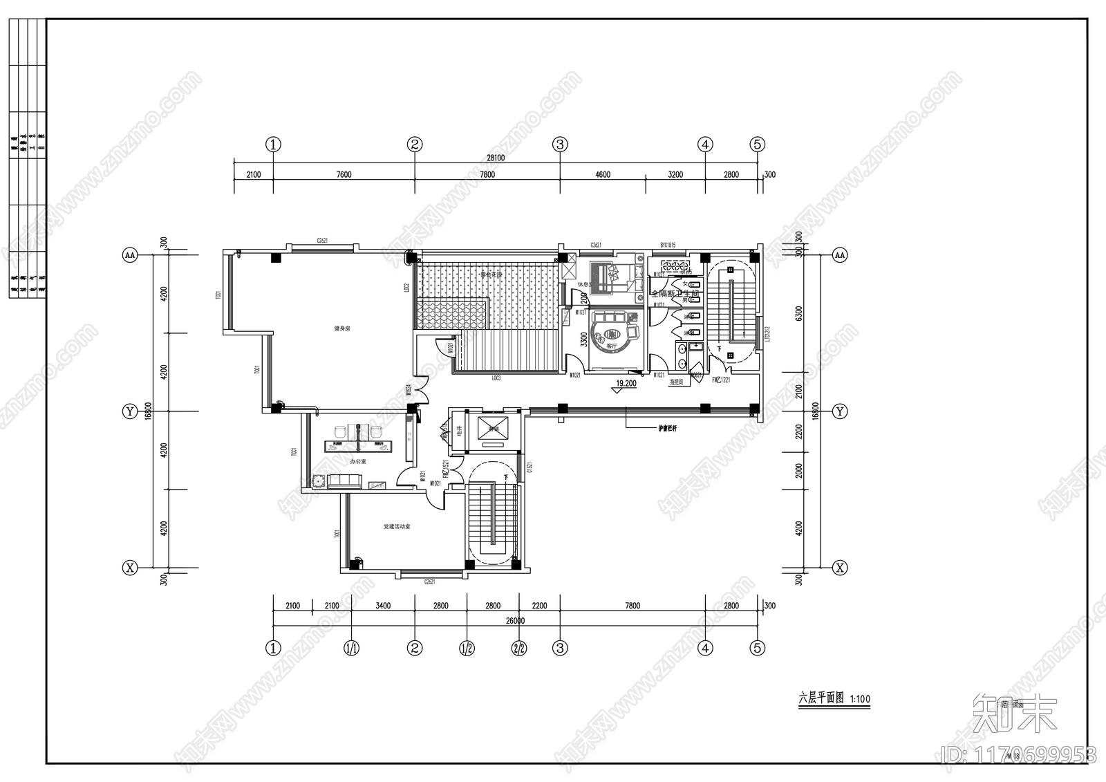 现代整体办公空间cad施工图下载【ID:1170699953】