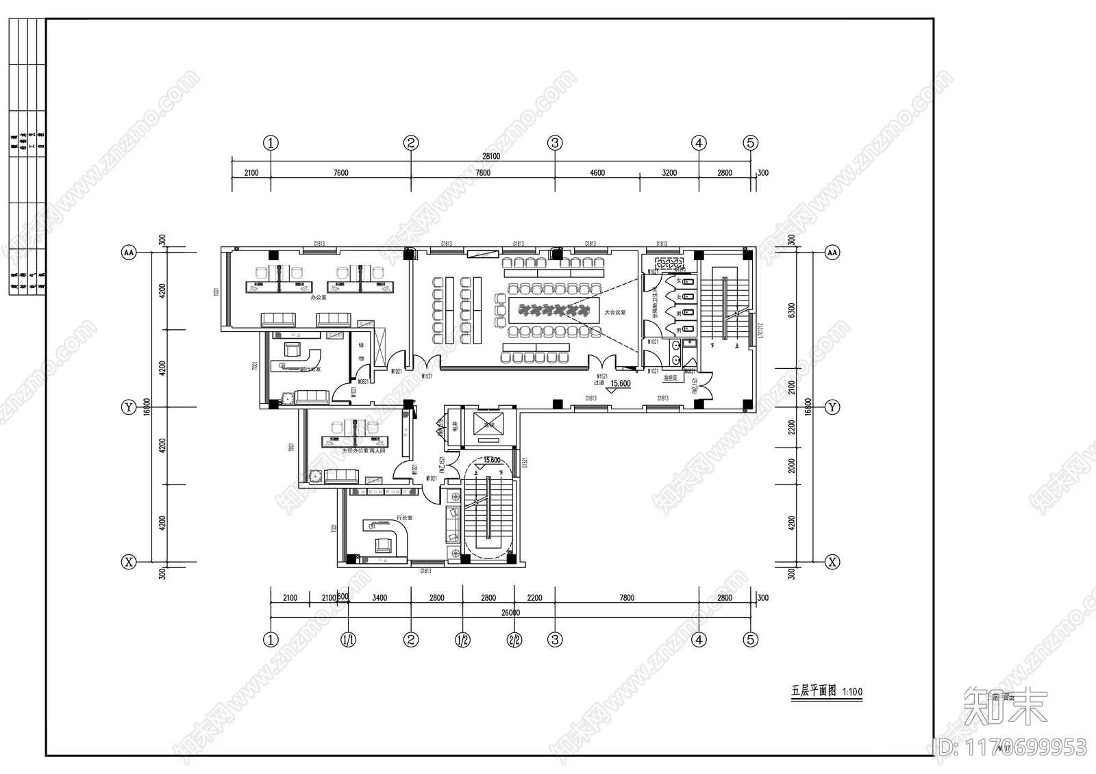 现代整体办公空间cad施工图下载【ID:1170699953】