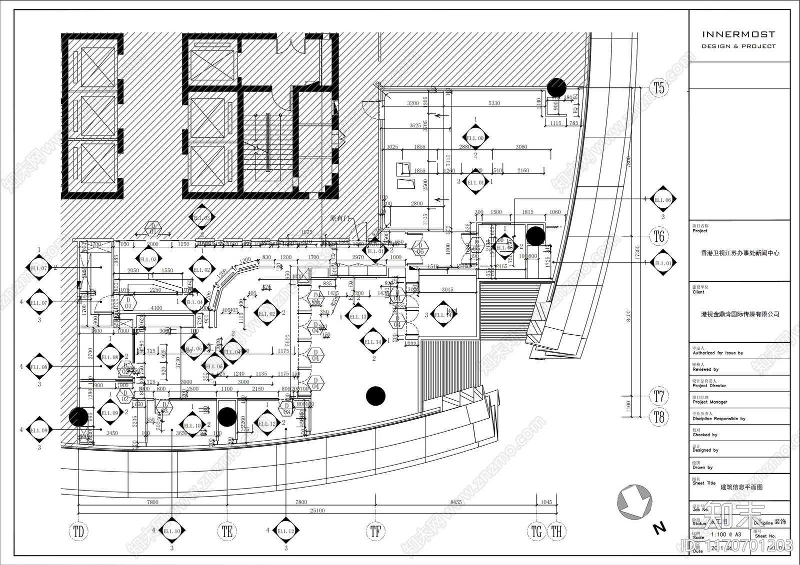 现代整体办公空间cad施工图下载【ID:1170701203】