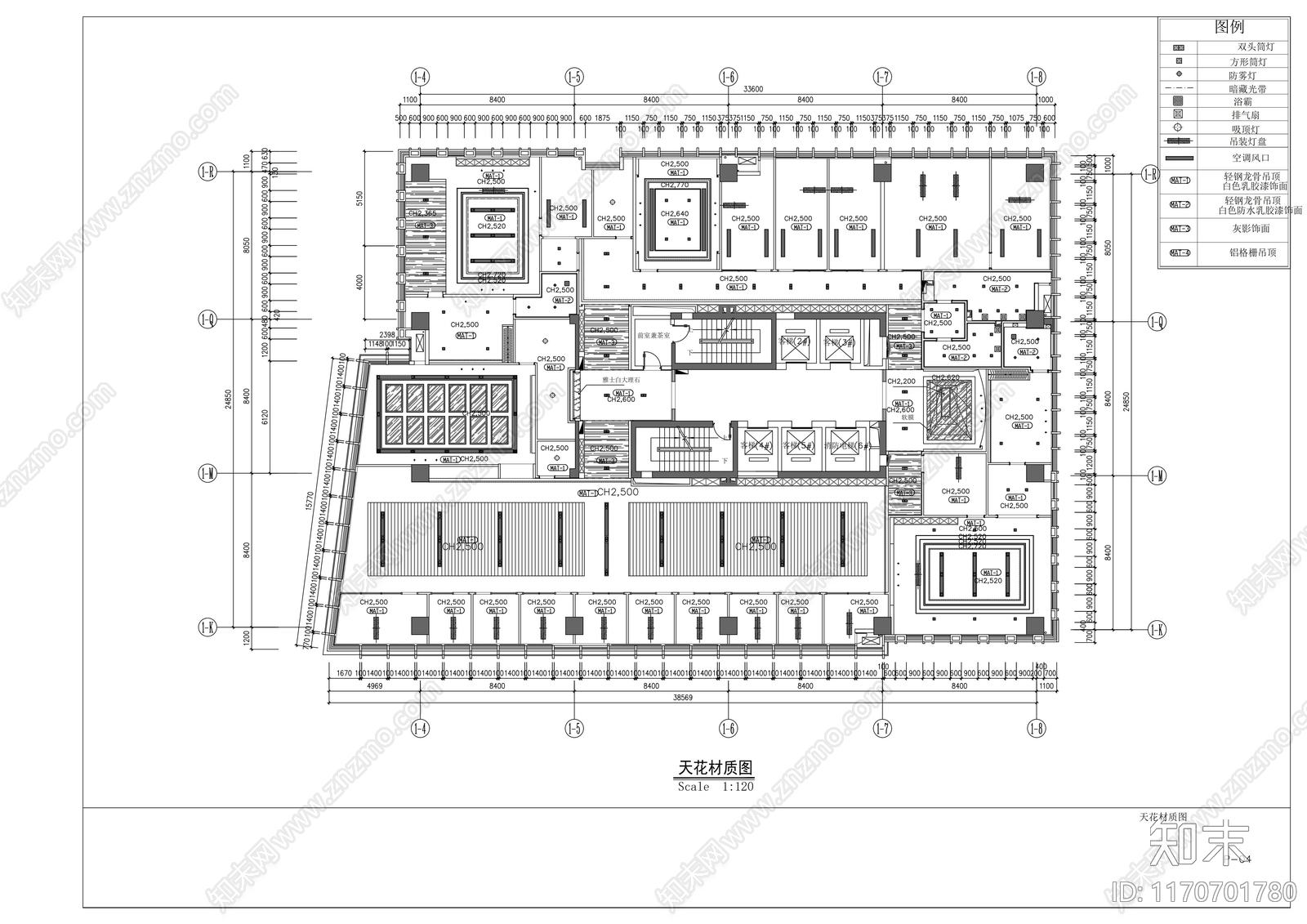 现代整体办公空间cad施工图下载【ID:1170701780】