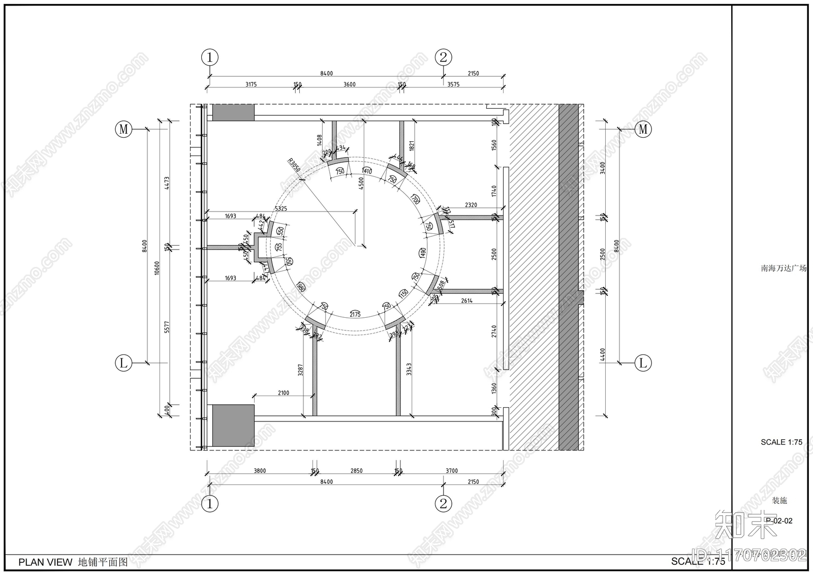 现代办公室cad施工图下载【ID:1170702302】