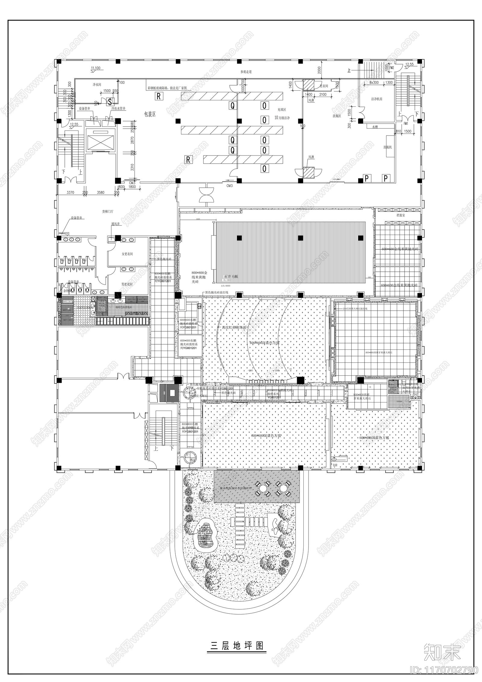 现代整体办公空间cad施工图下载【ID:1170702790】