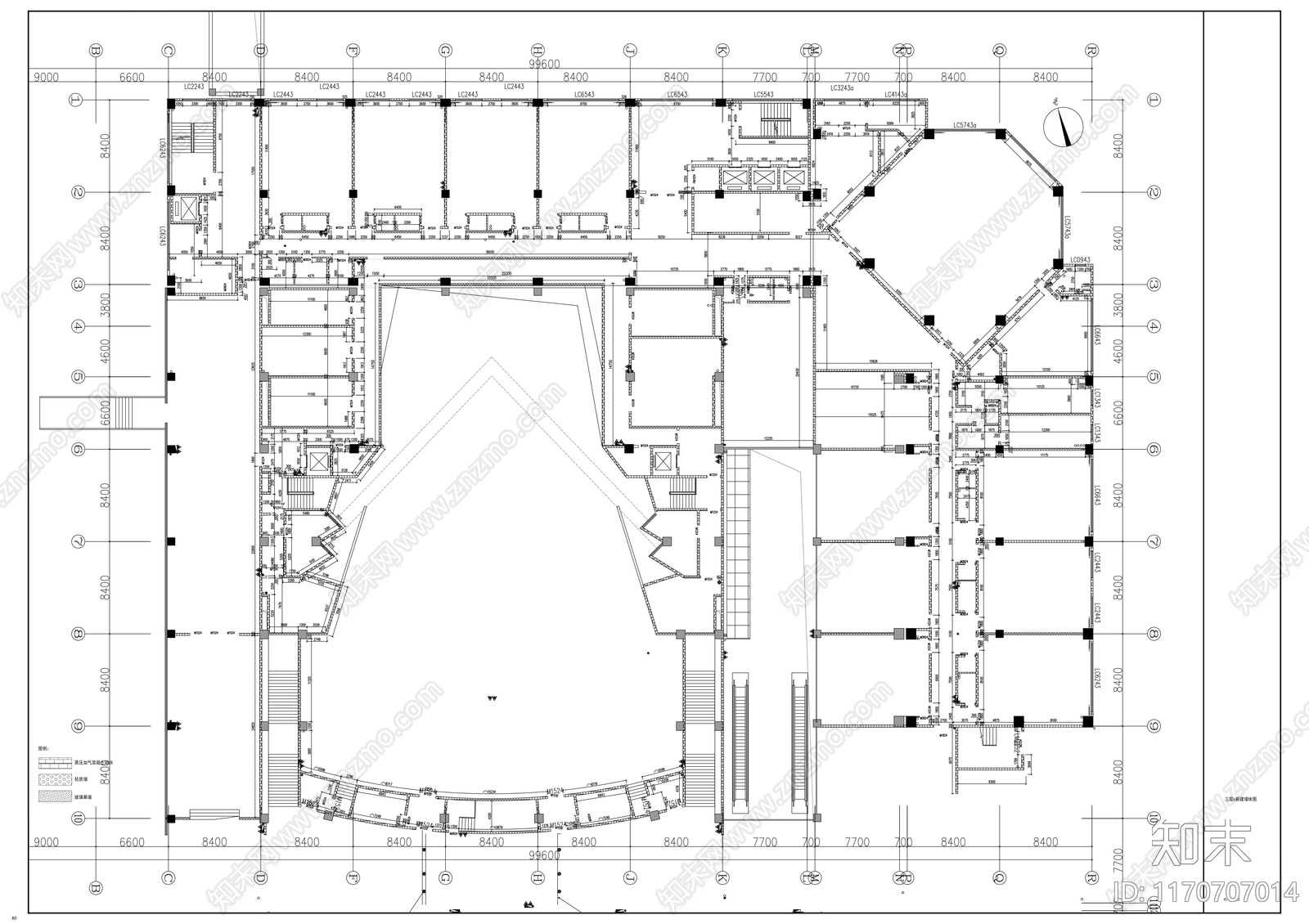 现代整体办公空间cad施工图下载【ID:1170707014】