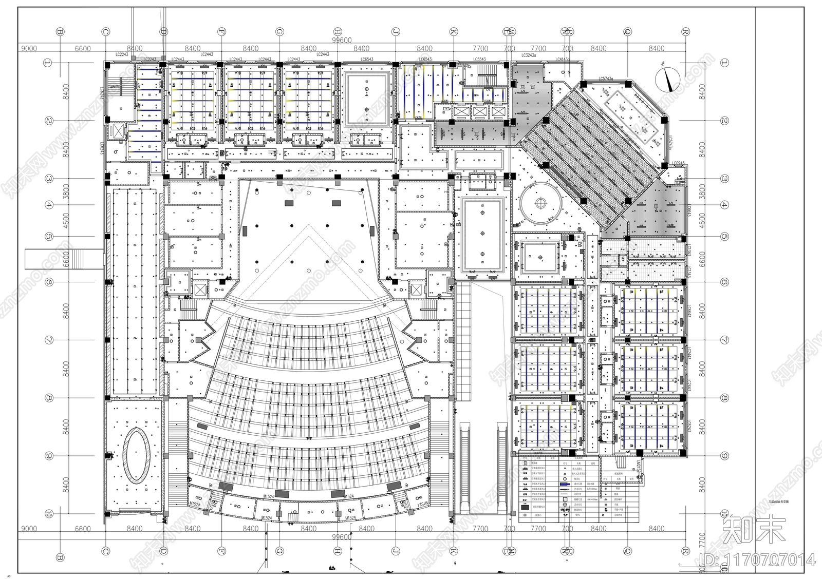 现代整体办公空间cad施工图下载【ID:1170707014】