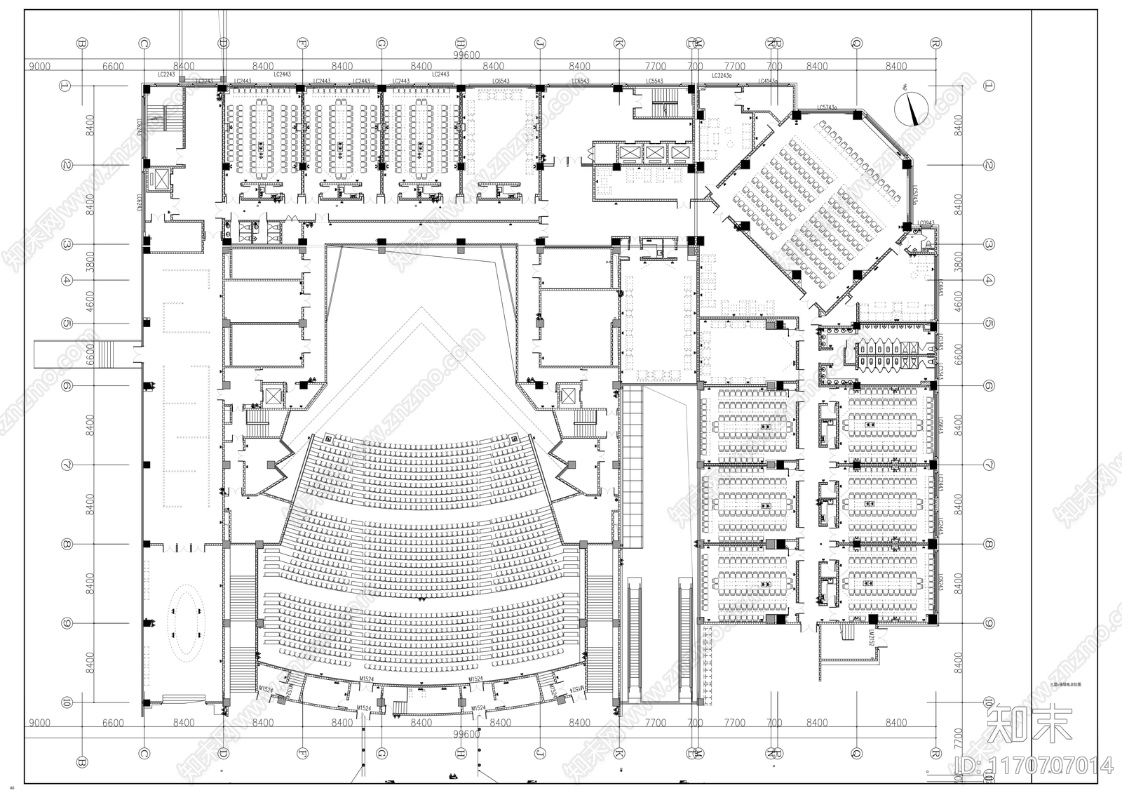 现代整体办公空间cad施工图下载【ID:1170707014】