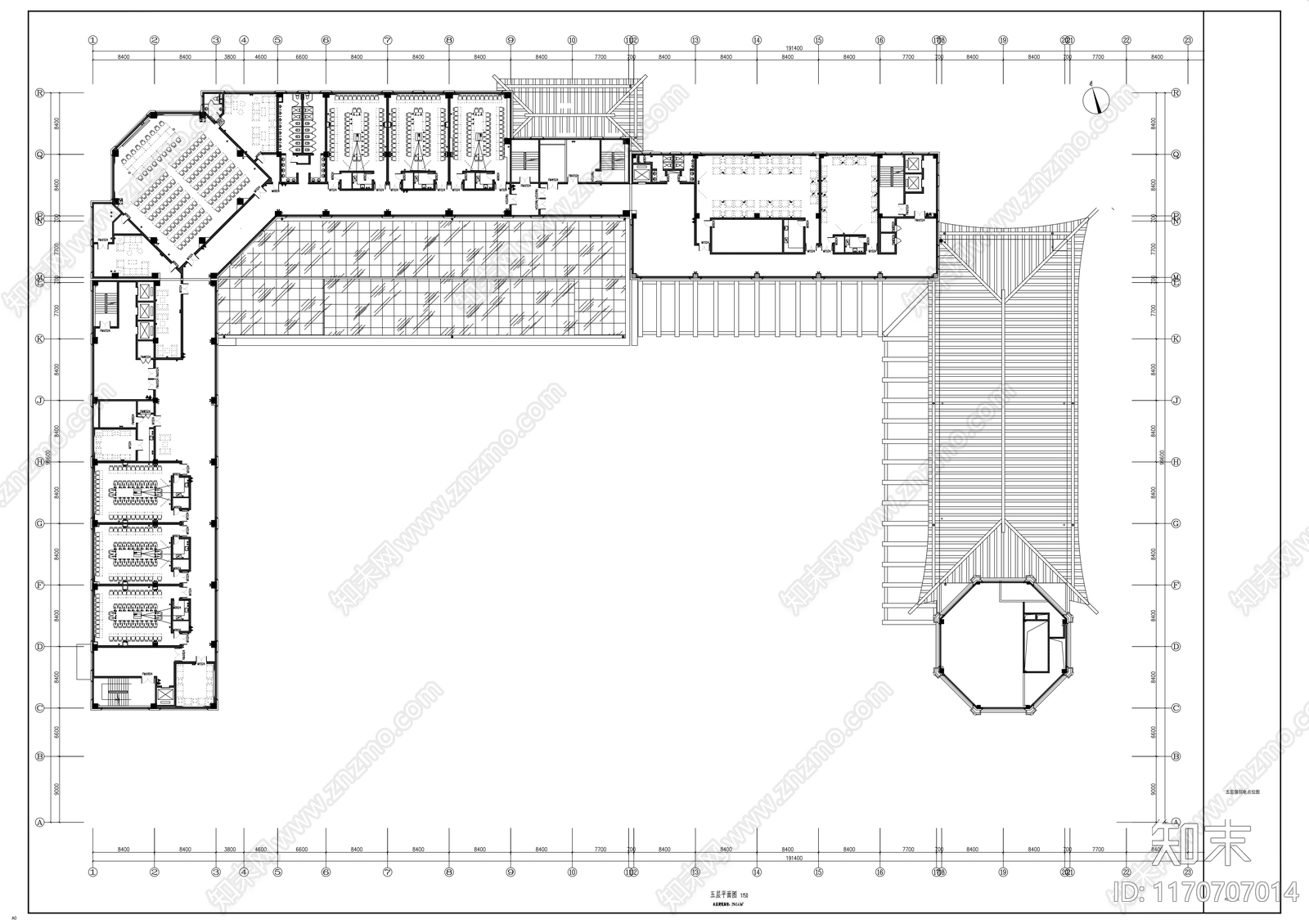 现代整体办公空间cad施工图下载【ID:1170707014】