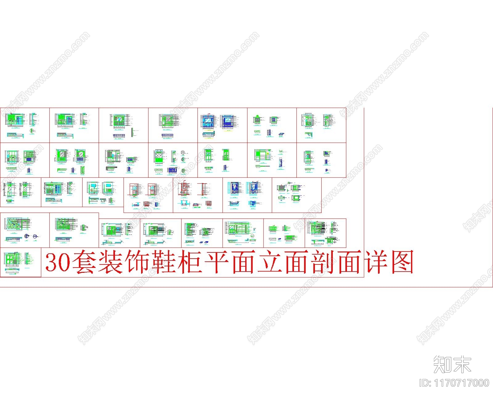 现代新中式家具节点详图cad施工图下载【ID:1170717000】