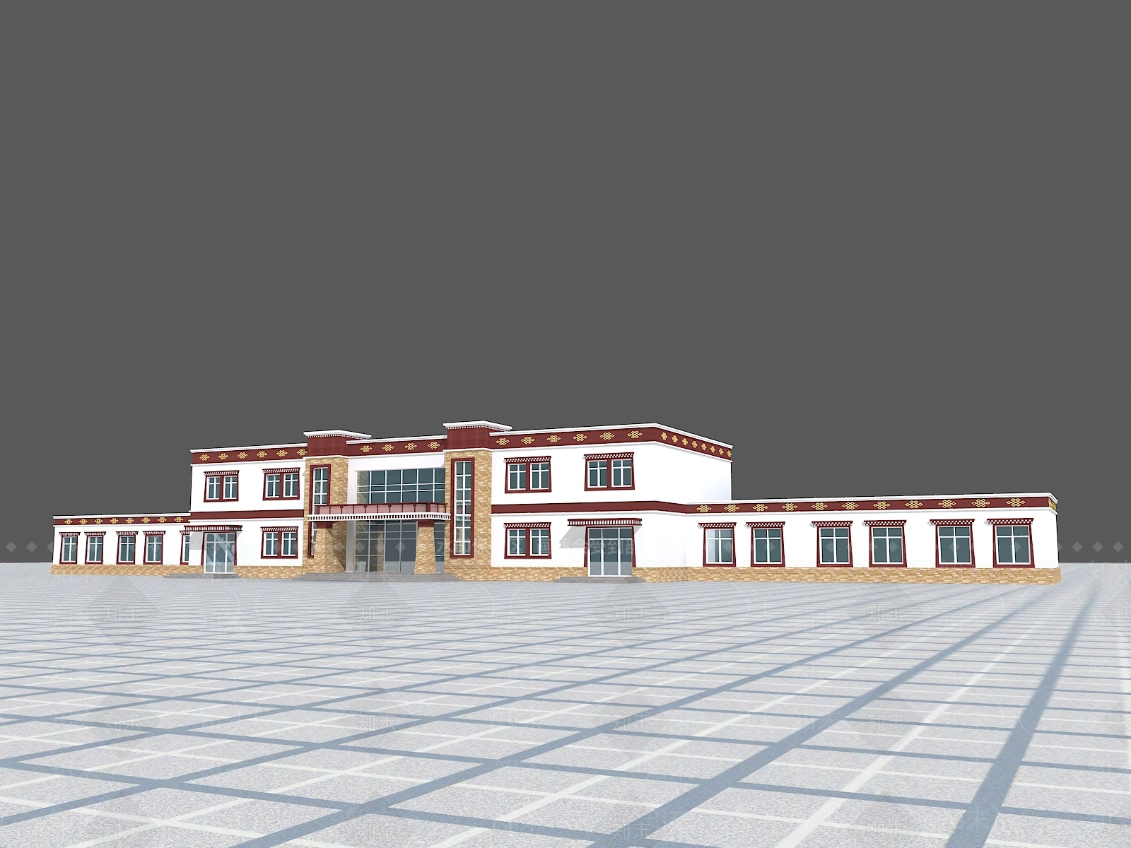 现代艺术风格建筑3D模型下载【ID:1170722726】