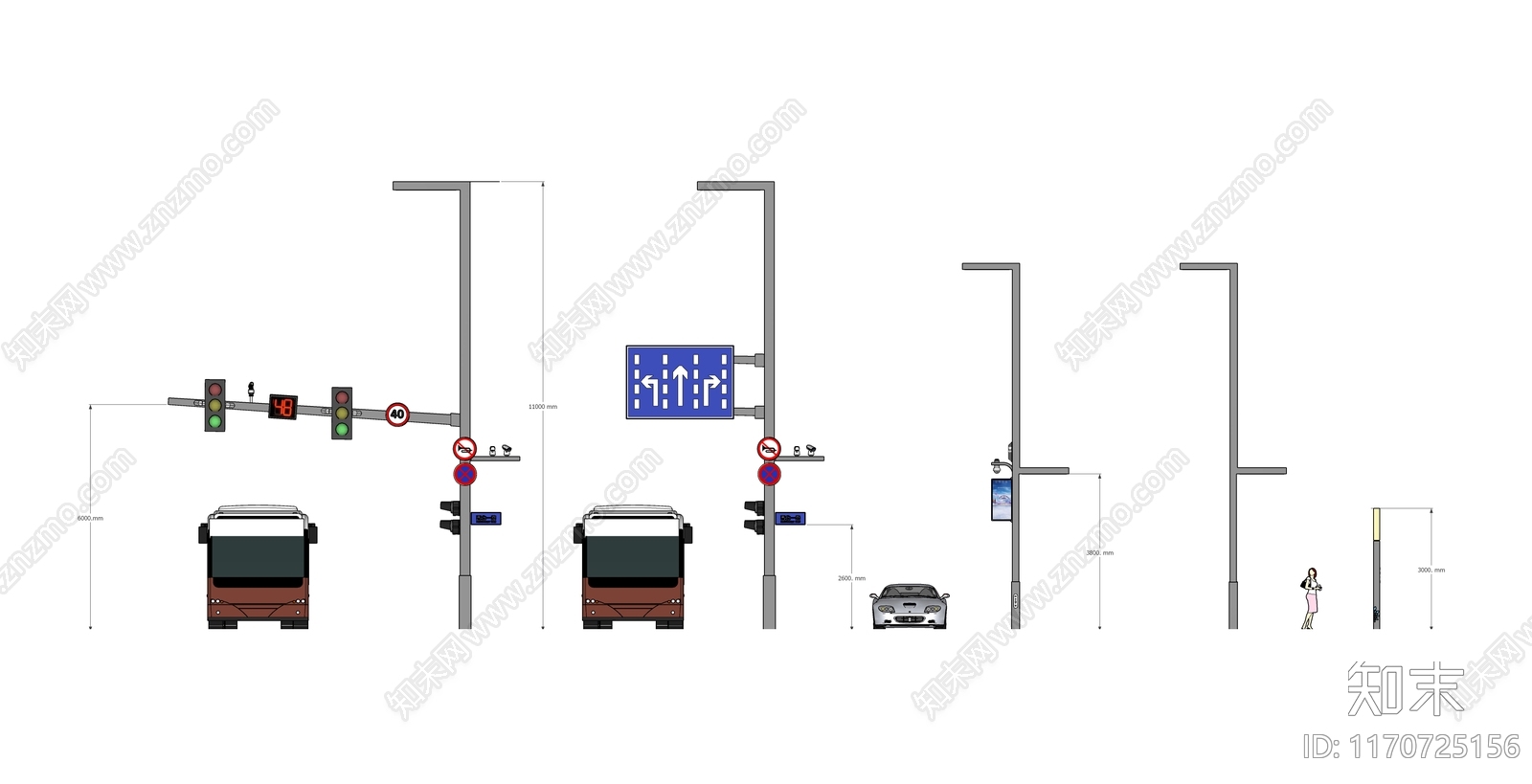 现代景观灯SU模型下载【ID:1170725156】