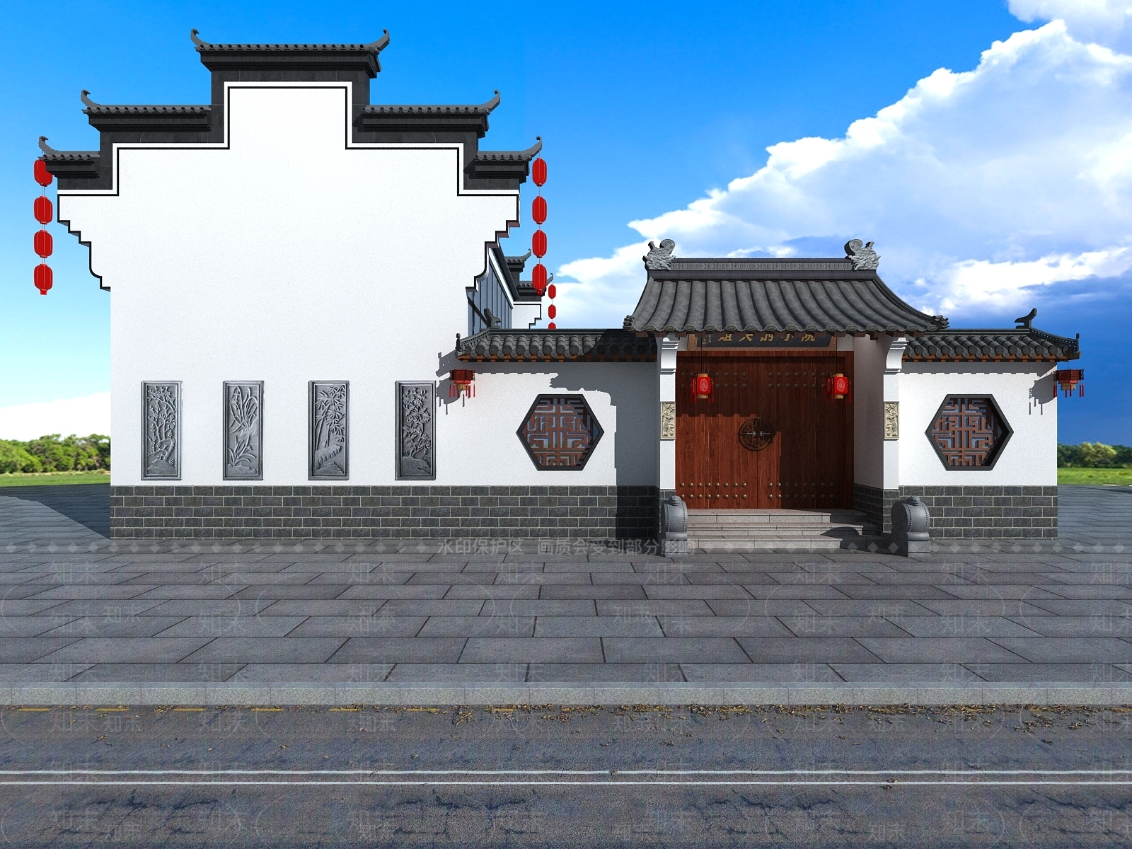 中式古建3D模型下载【ID:1170726291】
