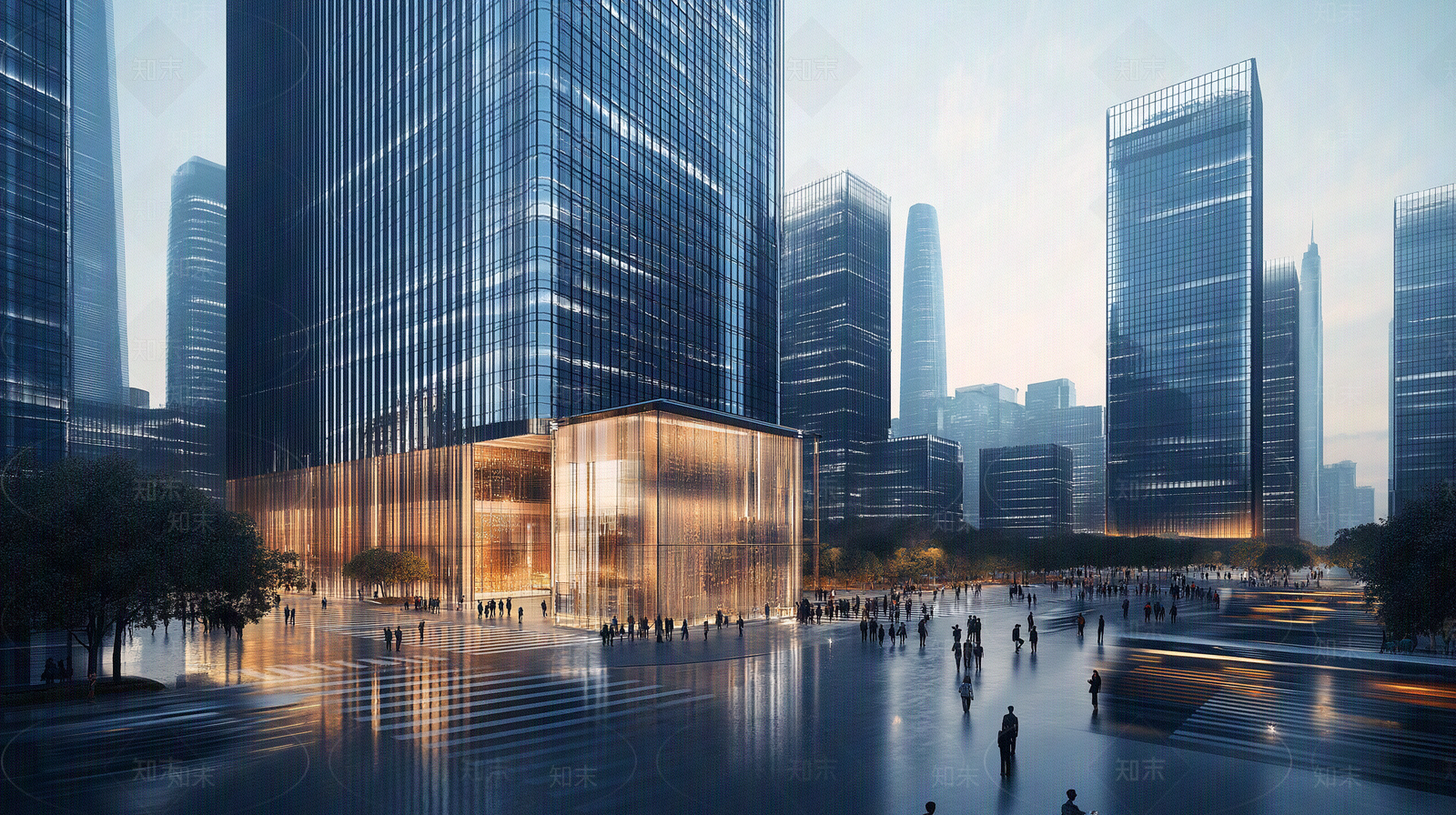 现代街道外景贴图下载【ID:1170729252】