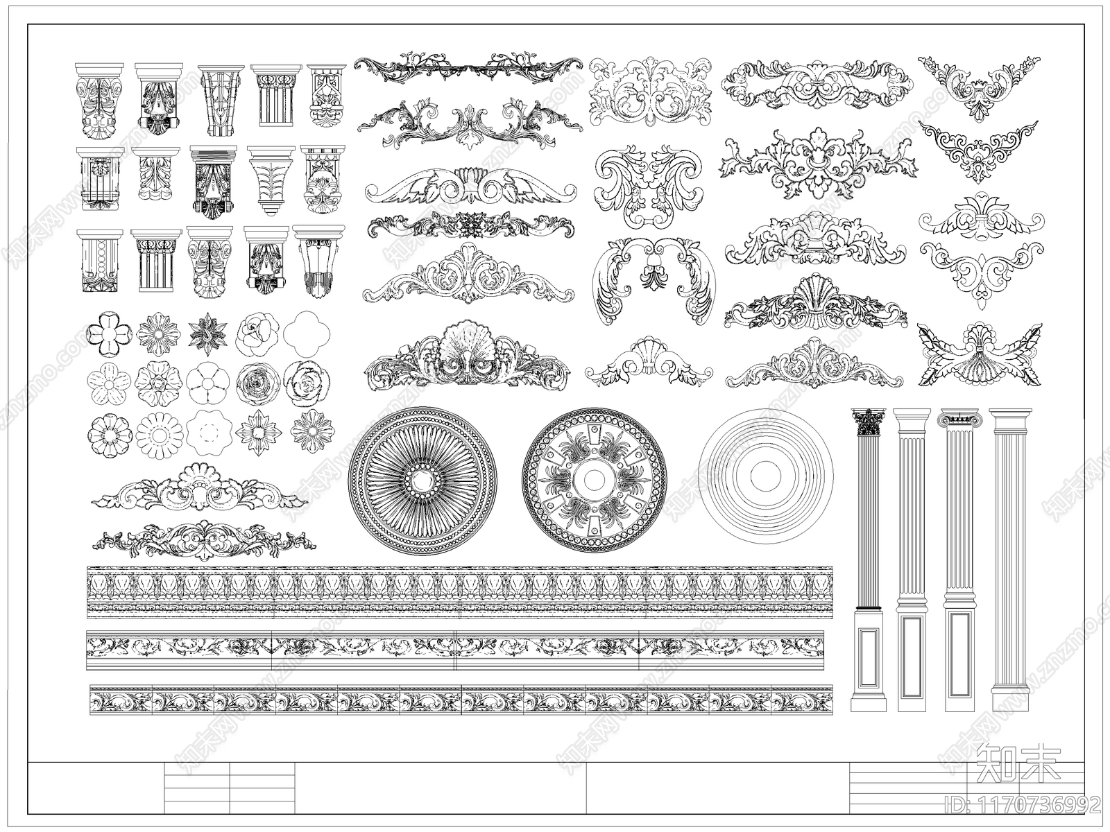 欧式线条施工图下载【ID:1170736992】