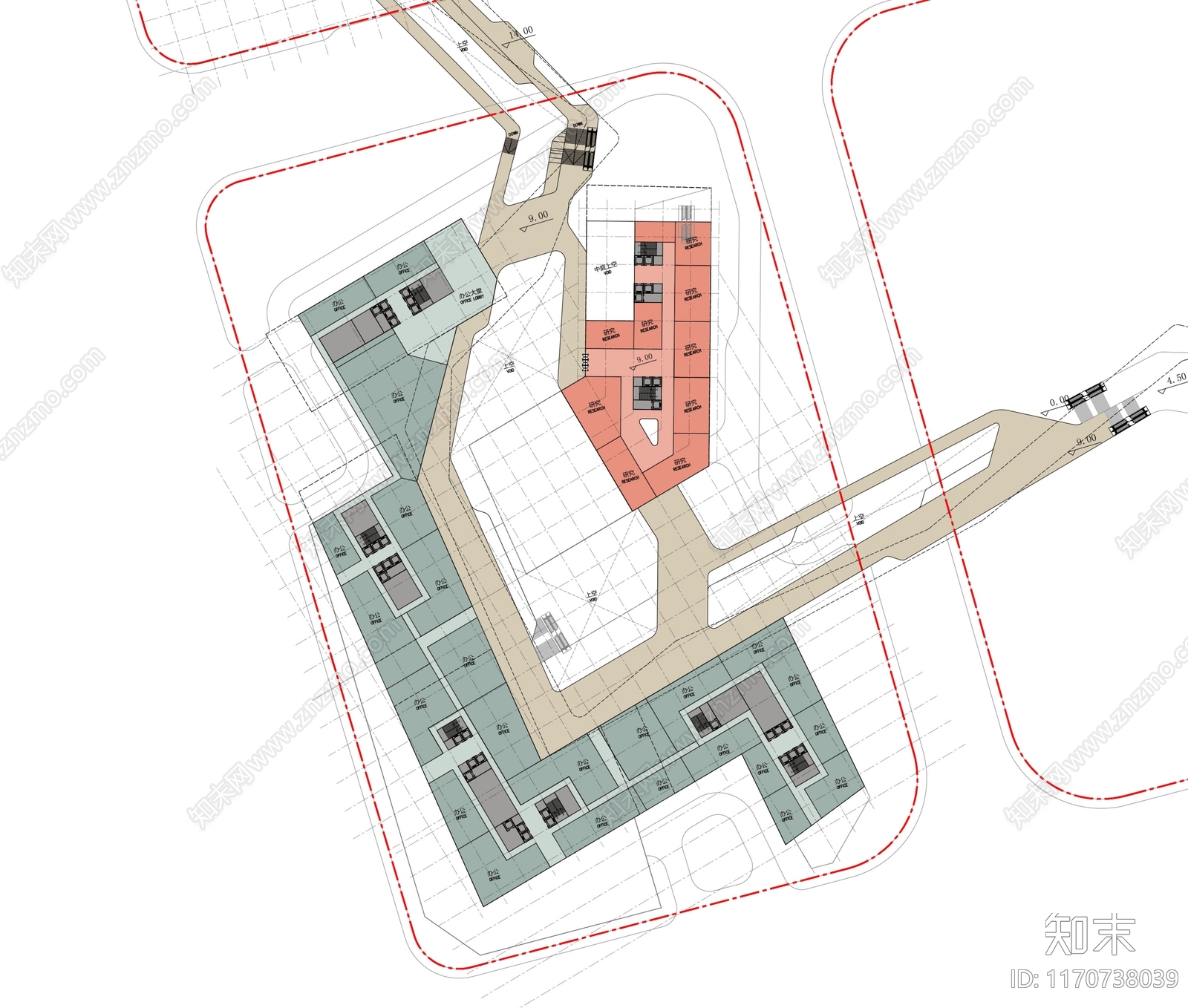 现代产业园建筑施工图下载【ID:1170738039】