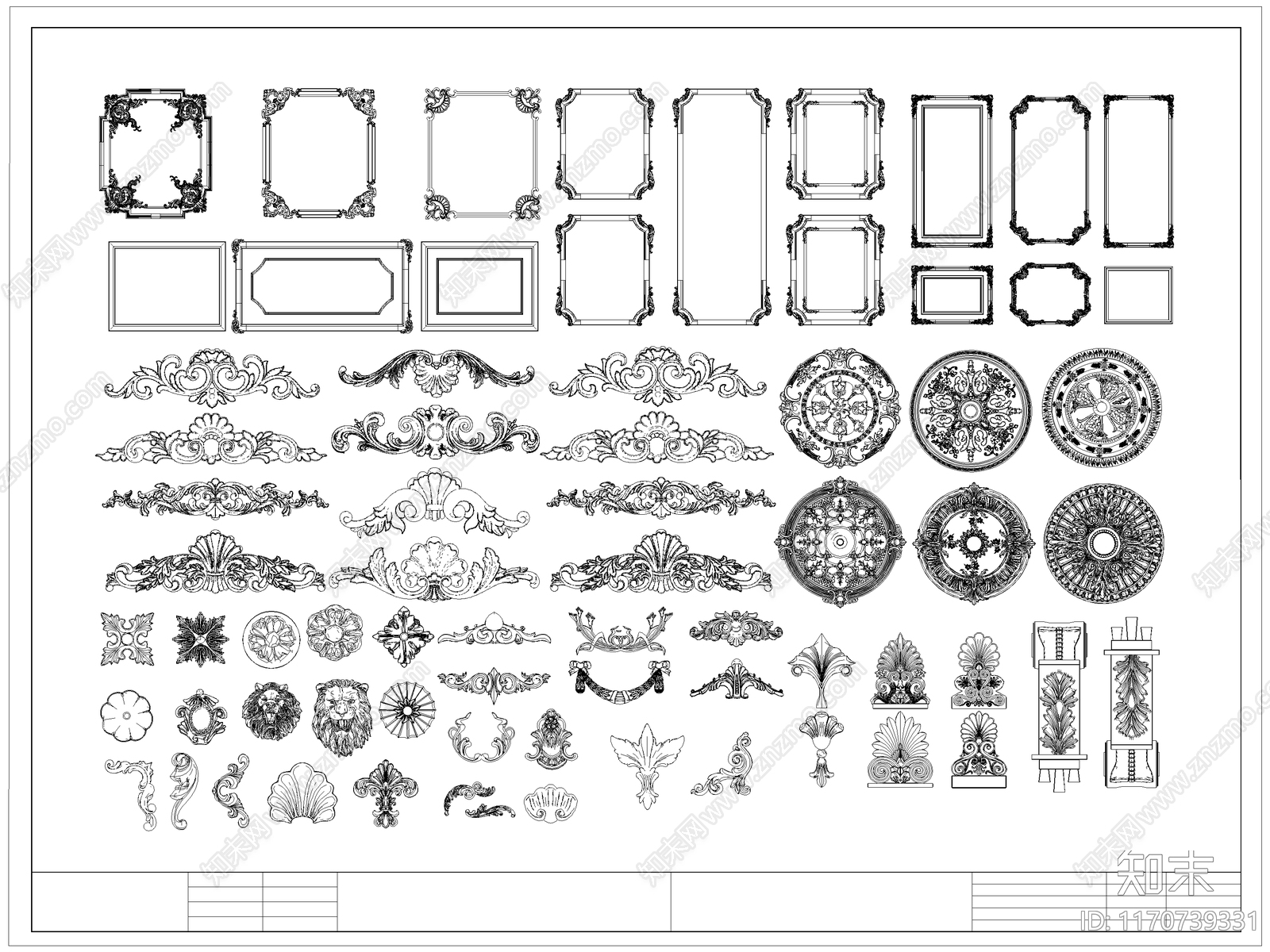 欧式线条施工图下载【ID:1170739331】