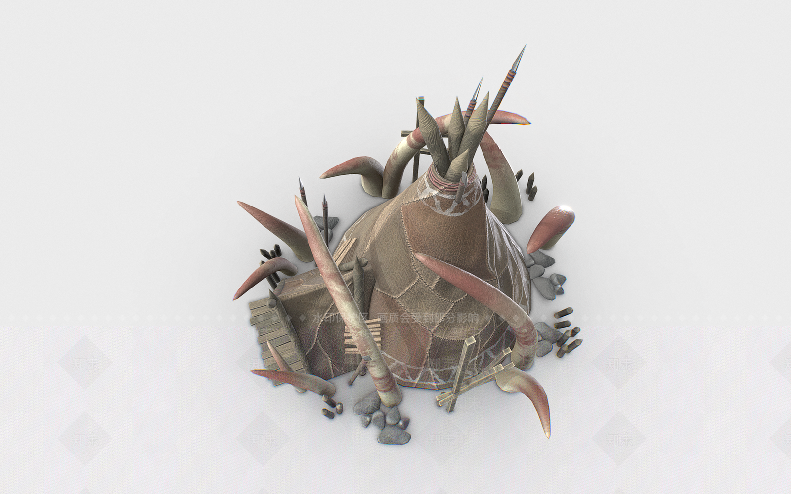 复古古建3D模型下载【ID:1170741646】