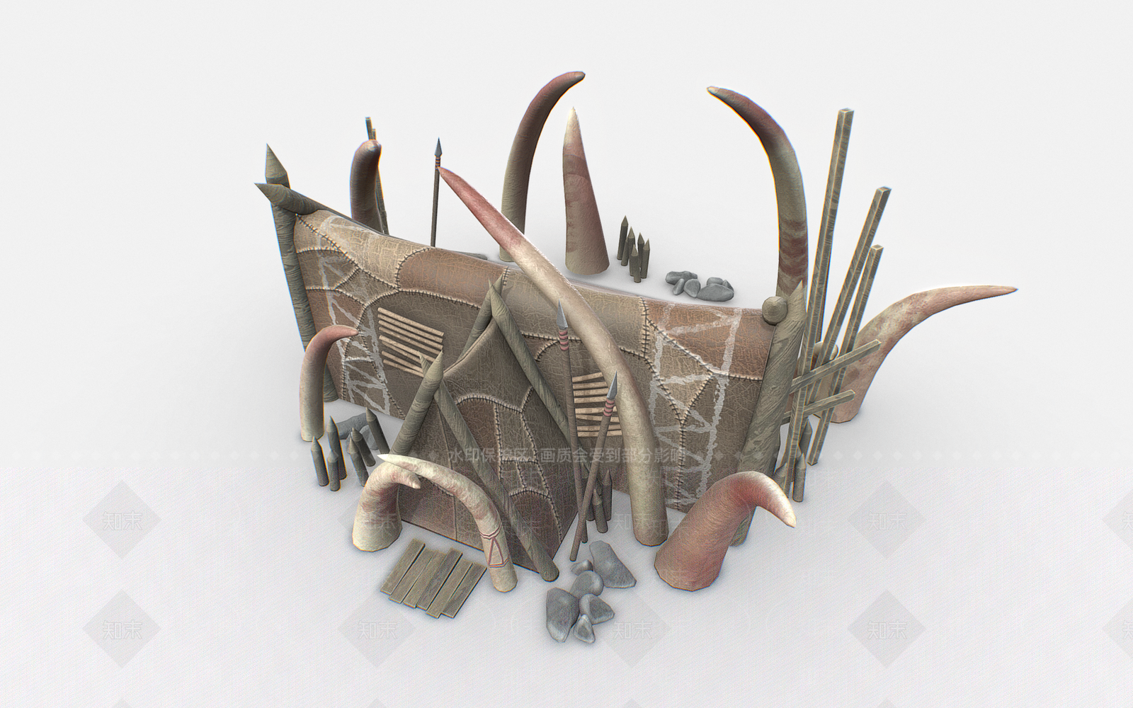 复古古建3D模型下载【ID:1170742419】