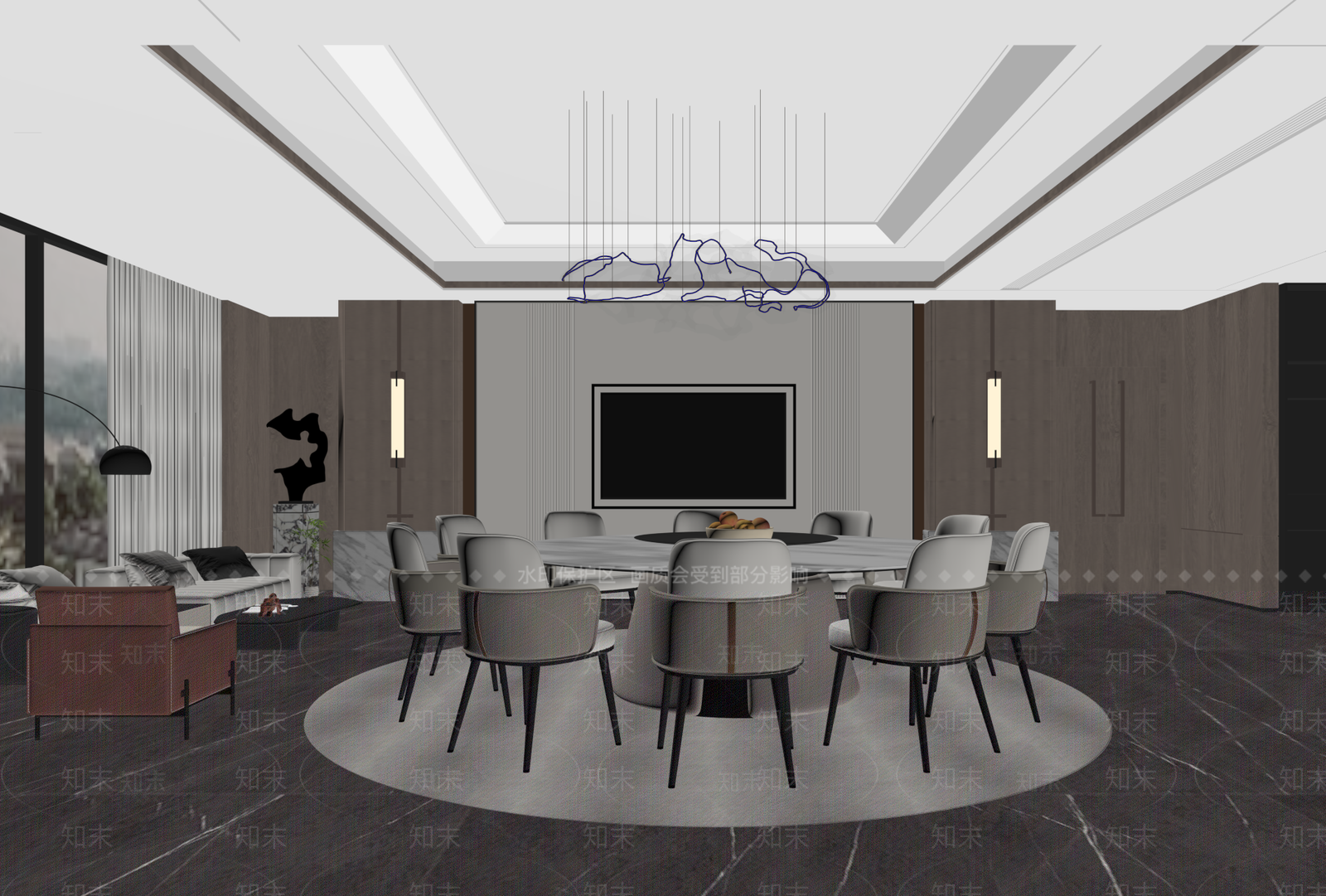 新中式中式包厢SU模型下载【ID:1170743424】