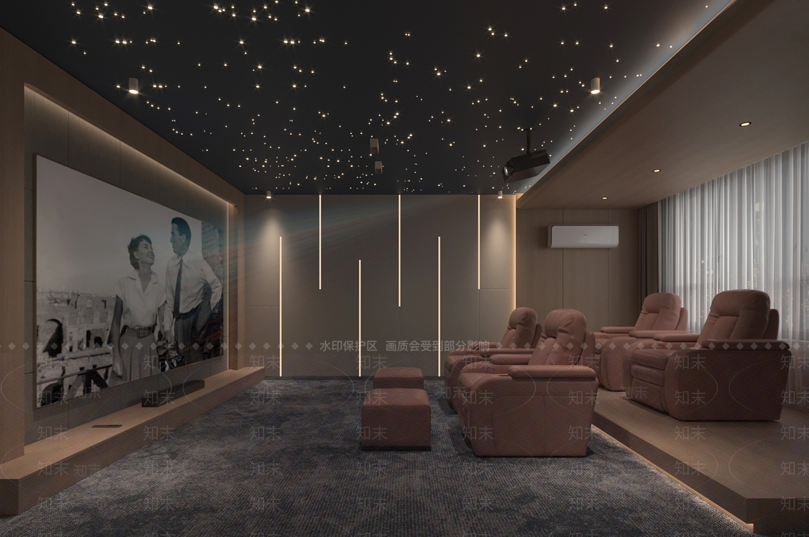 现代影音室SU模型下载【ID:1170745325】
