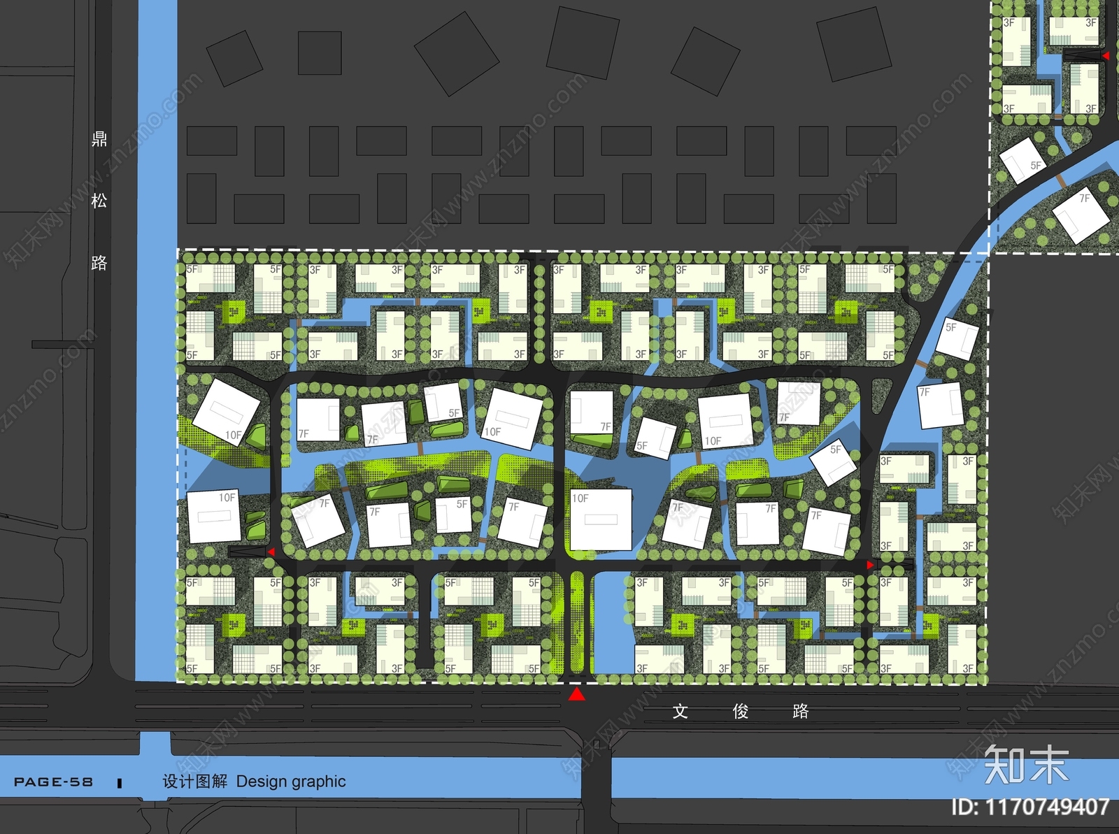 现代产业园建筑cad施工图下载【ID:1170749407】