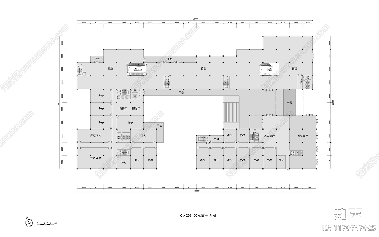 现代产业园建筑施工图下载【ID:1170747025】