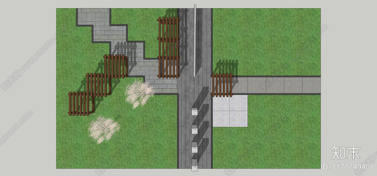 现代口袋公园SU模型下载【ID:1170749408】