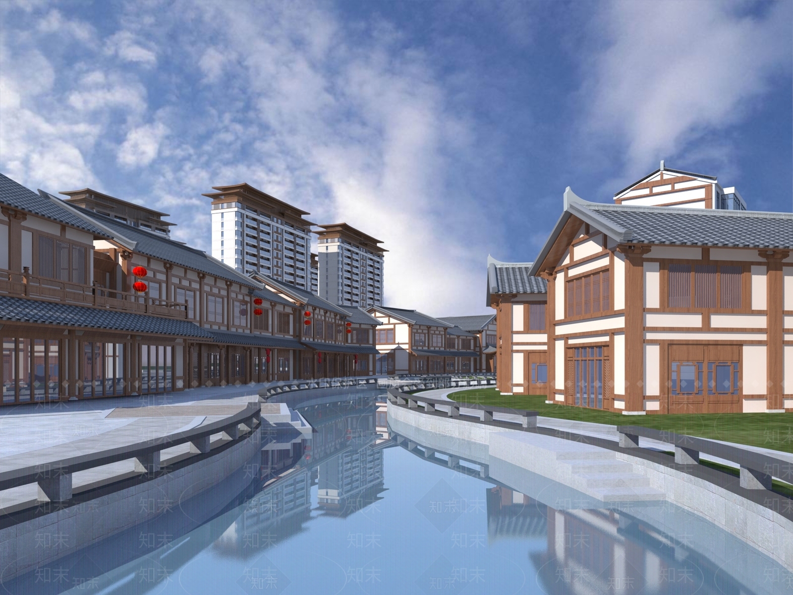 中式复古古建3D模型下载【ID:1170758448】