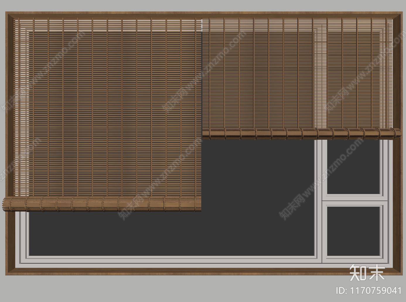 新中式现代窗帘SU模型下载【ID:1170759041】