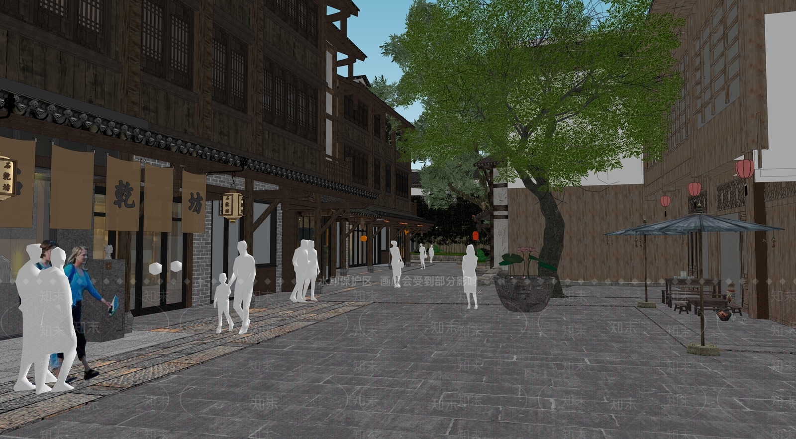 中式乡村庭院SU模型下载【ID:1170758954】